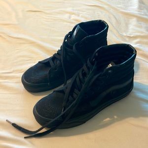 NEW Vans SK8-Hi Canvas Adult Hi-Top Sneaker Black/Black Men’s 7.5 Women’s 9